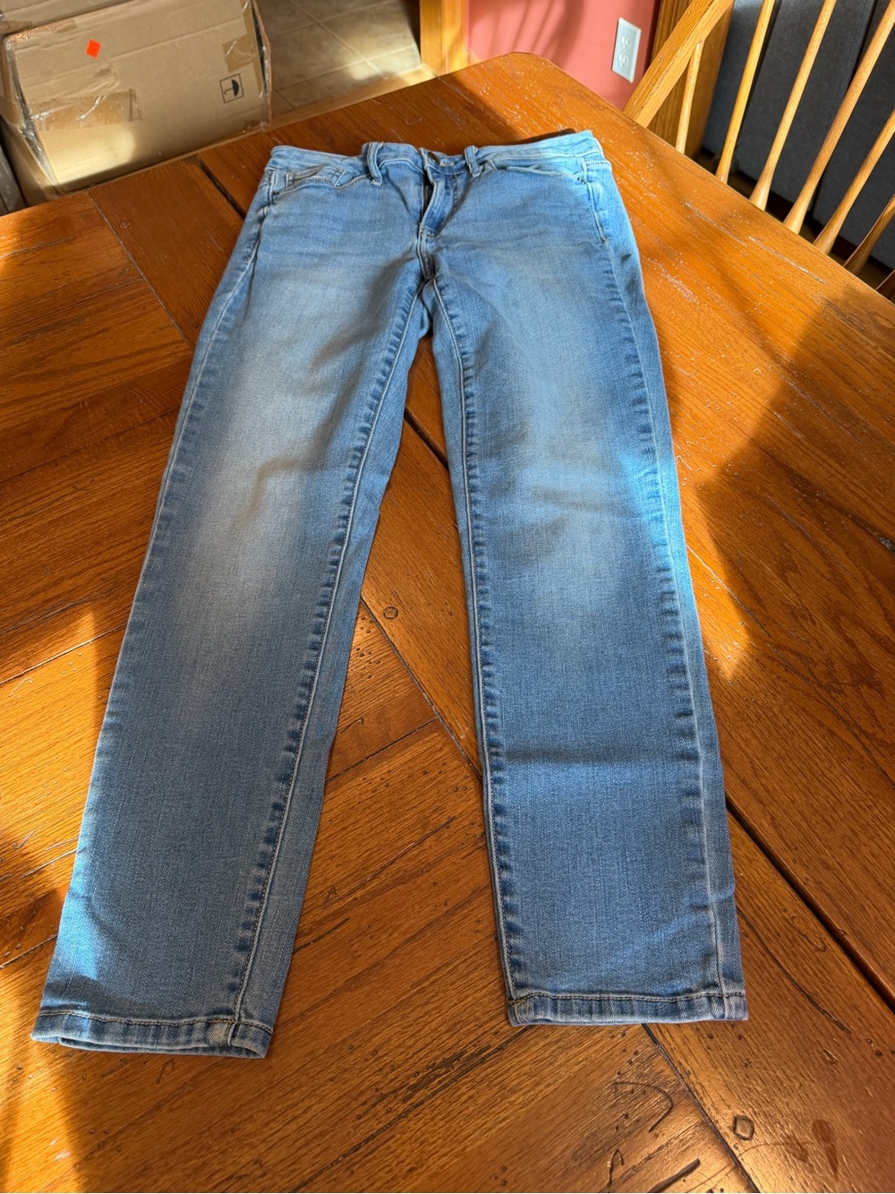 Calvin Klein Jeans Women's Straight Leg Light Blue Denim